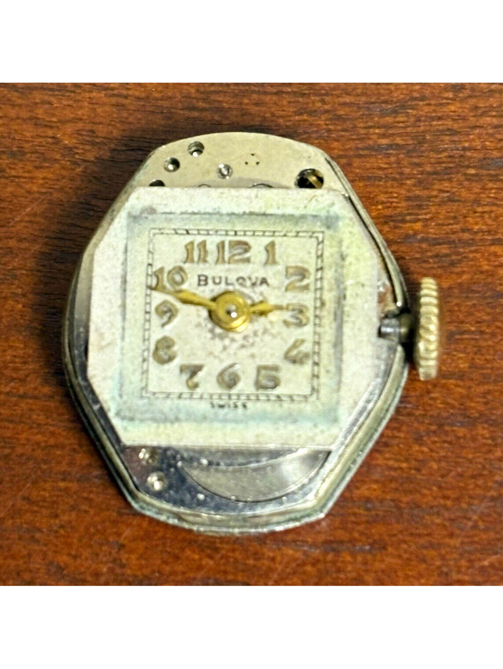 Bulova 17AEM Manual Wind Wristwatch Arabic Dial